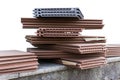 Isolated stacked ceramic tiles