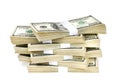 Isolated Stacks of Money Royalty Free Stock Photo