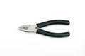 Isolated stainless steel metal pliers , repair equipment on whit