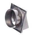 Isolated stainless steel through wall air vent Royalty Free Stock Photo