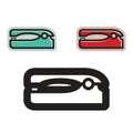 Isolated stapler icon variation set