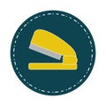 Isolated stapler on a sticker school supply icon