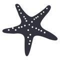 Isolated starfish silhouette Royalty Free Stock Photo