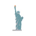 Isolated statue of liberty on white background. Royalty Free Stock Photo