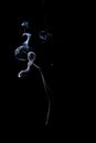 Isolated steam. Blur steam mist cloud, abstract fog or white smoke isolated on black background. Abstract of steam with Royalty Free Stock Photo