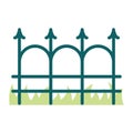 Isolated steel fence garden icon Vector