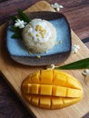 Isolated sticky rice with coconut milk