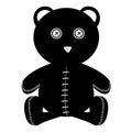Isolated stitched teddy bear Royalty Free Stock Photo