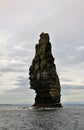 Isolated stone in the Cliffs of Moher, Ireland Royalty Free Stock Photo