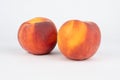 Isolated stone fruit peaches white background Royalty Free Stock Photo