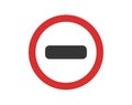 Isolated Stop Control symbol. Traffic signal icon. Royalty Free Stock Photo