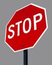 Isolated Stop Sign Royalty Free Stock Photo