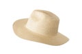 Isolated straw hat, side view Royalty Free Stock Photo