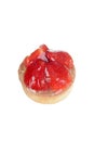 isolated strawberry custard glazed tart Royalty Free Stock Photo