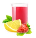 Isolated strawberry lemonade