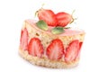 Isolated strawberry shortcake Royalty Free Stock Photo