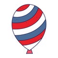Isolated striped balloon vector design