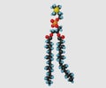 3D ball structure of phospholipid molecules Royalty Free Stock Photo