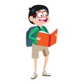 Isolated student boy icon Back to school Vector