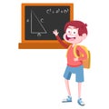 Isolated student boy icon Back to school Vector