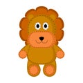 Isolated stuffed lion toy icon