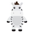 Isolated stuffed zebra toy