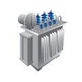Isolated substation transformer vector drawing