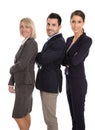 Isolated successful male and female business team.