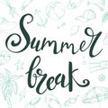 Isolated summer lettering. Vector illustration with handwitten quote. Elements for your design Royalty Free Stock Photo