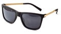 Isolated sunglasses black and gold