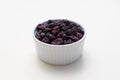 Isolated Superfood, Dried Cranberries In White Bowl On White Background. Sweet Dehydrated