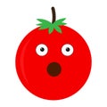 Isolated surprised tomato emote