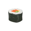 Isolated sushi roll.