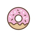 Isolated sweet donut line and fill style icon vector design