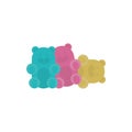 Isolated sweet gummi bears vector design