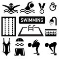 Isolated swimming icon illustration Royalty Free Stock Photo