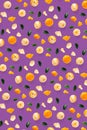 Isolated tangerine citrus collection background with leaves. Tangerines or mandarin orange fruits on purple background. mandarine Royalty Free Stock Photo