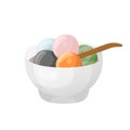 Isolated TangYuan in cartoon style Royalty Free Stock Photo