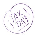 Isolated tax day text vector design