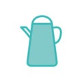 Isolated tea kettle dou color style icon vector design