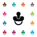 Isolated Teat Icon. Soother Vector Element Can Be Used For Soother, Teat, Nipple Design Concept.