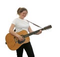 Isolated teen guitarist Royalty Free Stock Photo