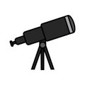 Isolated telescope icon