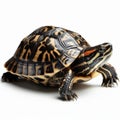 Image of isolated terrapin against pure white background, ideal for presentations