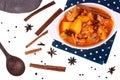 Isolated of Thai massaman curry paste recipe Royalty Free Stock Photo