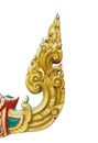 Isolated thai traditional gold stucco