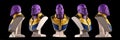 Thanos from the Marvel Universe printed on a 3D printer and hand-painted on a white background Royalty Free Stock Photo