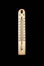 Isolated thermometer against a black background with a celcius degrees scale, Belgium