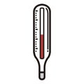 Isolated thermometer icon on a white background