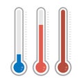 Isolated thermometers in different colors.